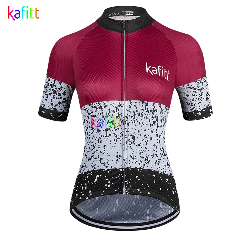 Kafitt Profissional de Mulheres camisa de Manga Curta Vestuário Bike Ropa Ciclismo de Estrada, de Secagem Rápida e Uniforme Respirável Maillot Mujer