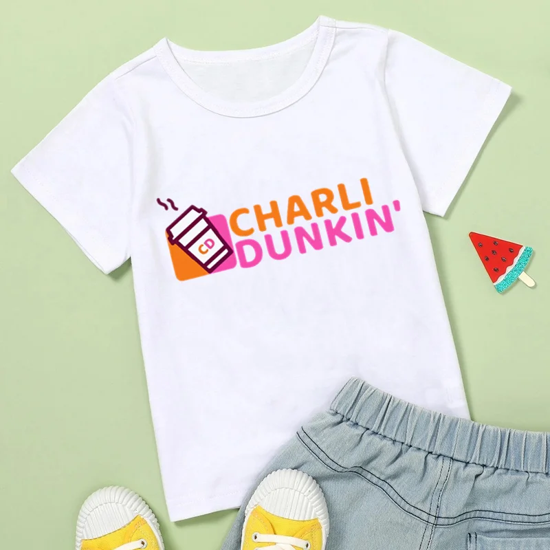 Bonito dos desenhos animados Donut Bebê Camisa de Roupas Hipster Meninas Meninos Crewneck de Impressão de T-shirt Kawaii Verão de Crianças T-Shirt Tops,YKP043