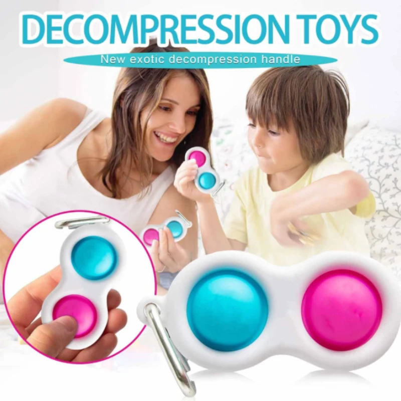 Fidget Simples Ondulação Brinquedo Mini Keychain Apaziguador do Stress Sensorial de Brinquedos para as Crianças Adultos Educativa Precoce do Autismo Especiais Precisam de Brinquedos