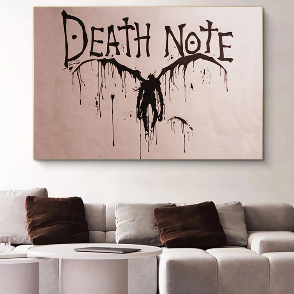 Clássico Anime Tela de Pintura, Cartaz, Decoração do Death Note Regra de Estilo Moderno de Impressão para a Sala de desenho animado a Decoração da Parede