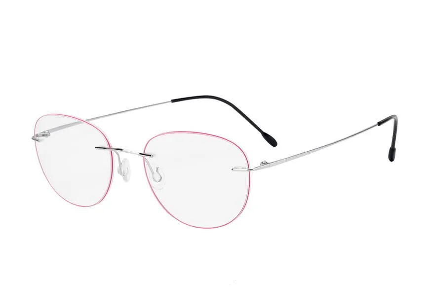 Sem aro em Titânio Puro, Leitores de Óculos Unissex Progressiva Multi-focal da Lente Óptica Óculos de Ver ao Perto, de Longe Retro Óculos de Leitura
