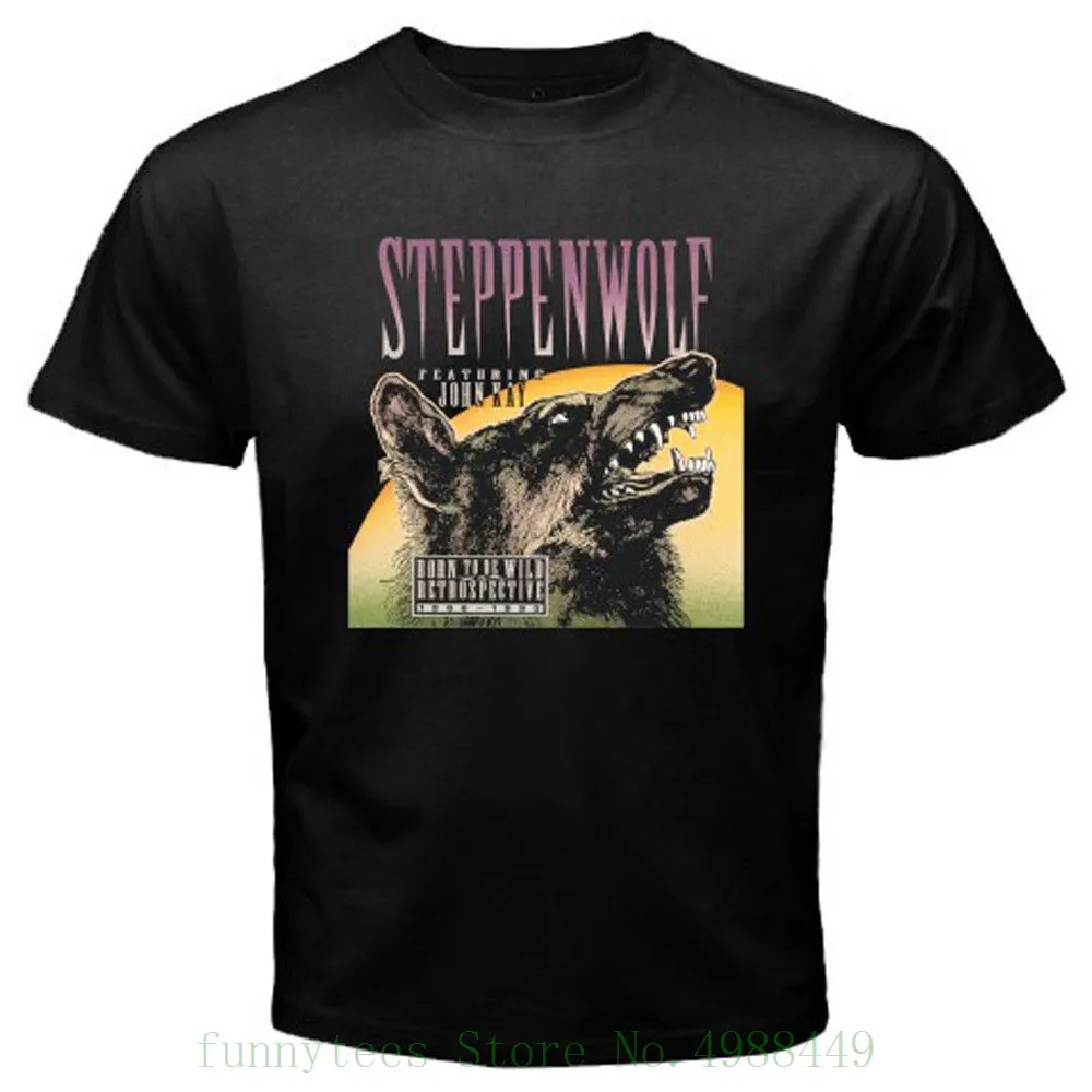 Novo Steppenwolf Nascido Para Ser Selvagem Banda de Rock Lenda dos Homens de Preto, T-Shirt Tamanho S - 3xl T-Shirt Venda Quente