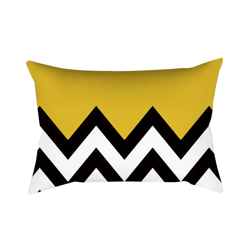 Macio Travesseiro Almofada De Cobre De Moda Amarela Grometric Fronha Casa Sala De Estar Decorativa De Poliéster Fronha Pillowcover