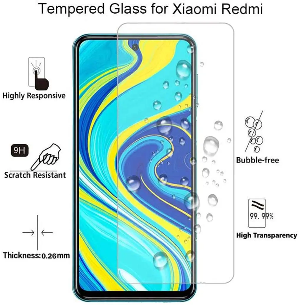 Vidro temperado Para Xiaomi Redmi Nota 7 8 9 Pro Max 8T 9S Protetor de Tela lente de Câmera de Filme Para Redmi 7 8 9 7A 8A 9A Nota 8 Pro 9