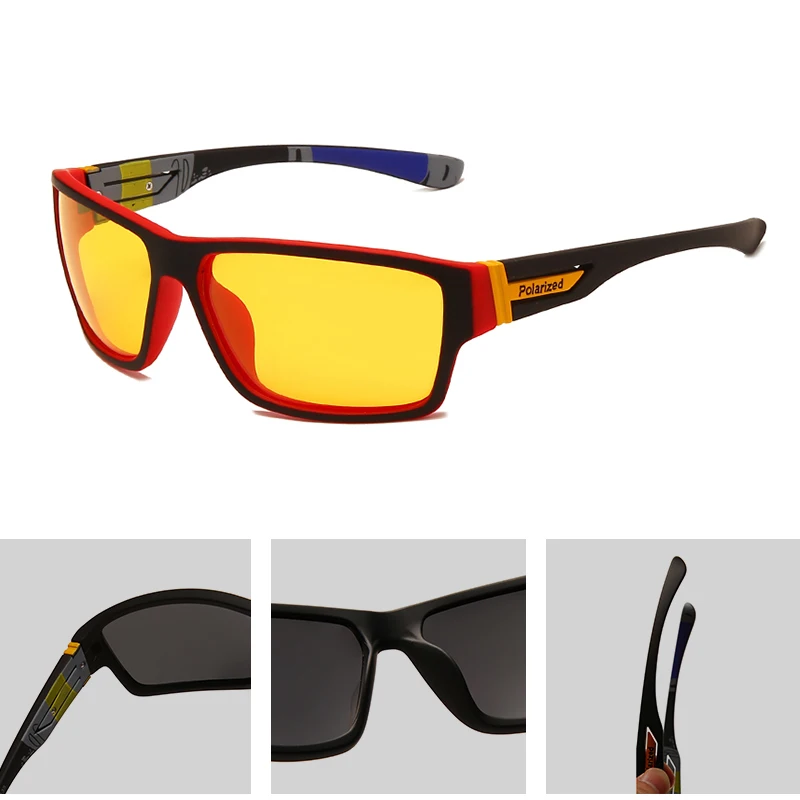 O Design da marca Homens Clássicos Óculos de sol Polarizados Vintage Homens Revestimento de Condução de óculos de Sol UV400 Tons de Óculos de Oculos de sol