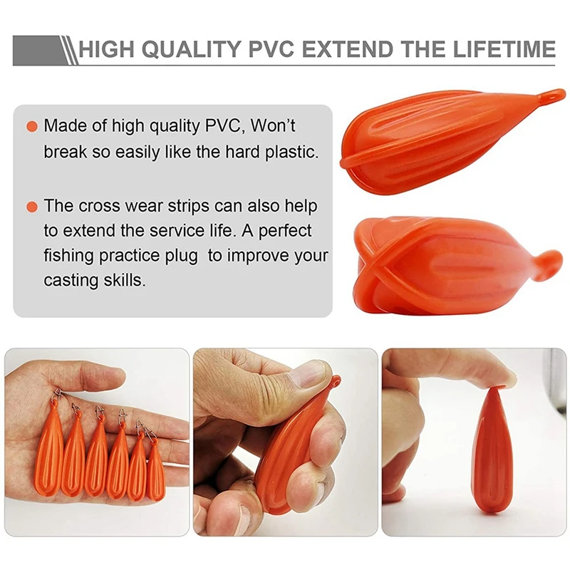 6PCS Prática de Pesca Plug de PVC Prática de Pesca de Fundição Plug para Crianças Projetado Especialmente para a Ação Jogando