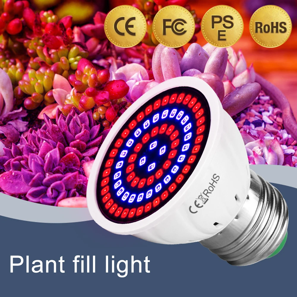 Espectro completo Planta Crescer Diodo emissor de Luz da Lâmpada de Iluminação para Sementes de Flor de emissões de gases de efeito Veg Jardim Interior E27 Fito Growbox