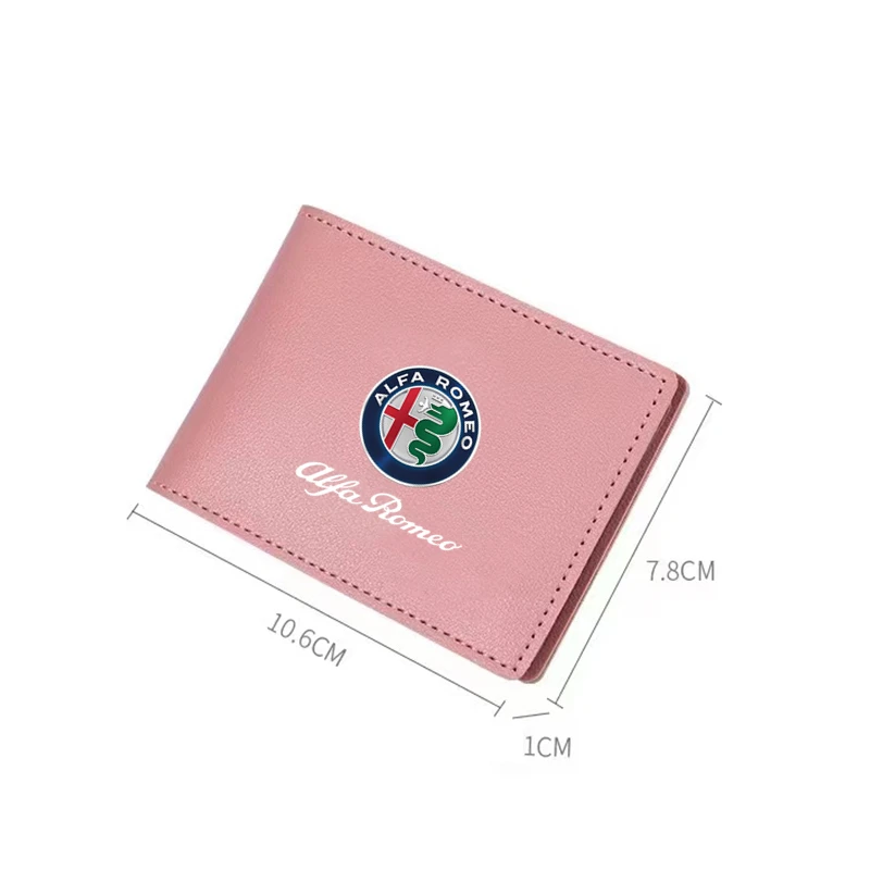 Do Couro do plutônio do Titular do Cartão de Crédito Slim Bloqueio de Driver de Proteção de Licença conjuntos Para Alfa Romeo giulia stelvio giulietta 159 147 156