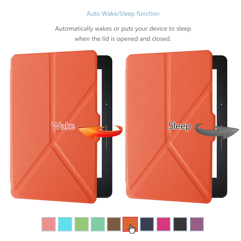 Smart Auto Wake & Sleep) Origami Case Capa para Kindle Viagem