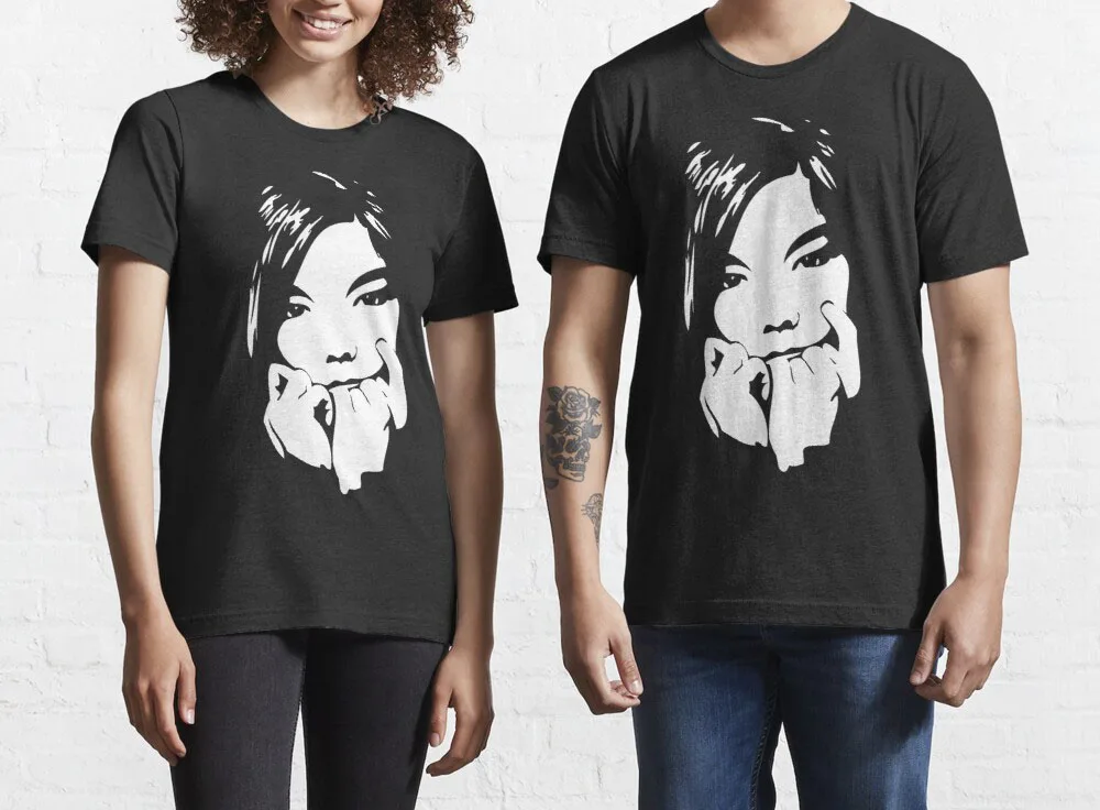 Bjork Adolescente de Meninas/Meninos Funny T-shirt T-Shirt de Verão Hip Hop Camiseta Casual, O Pescoço Camiseta Para Mulheres/Homens