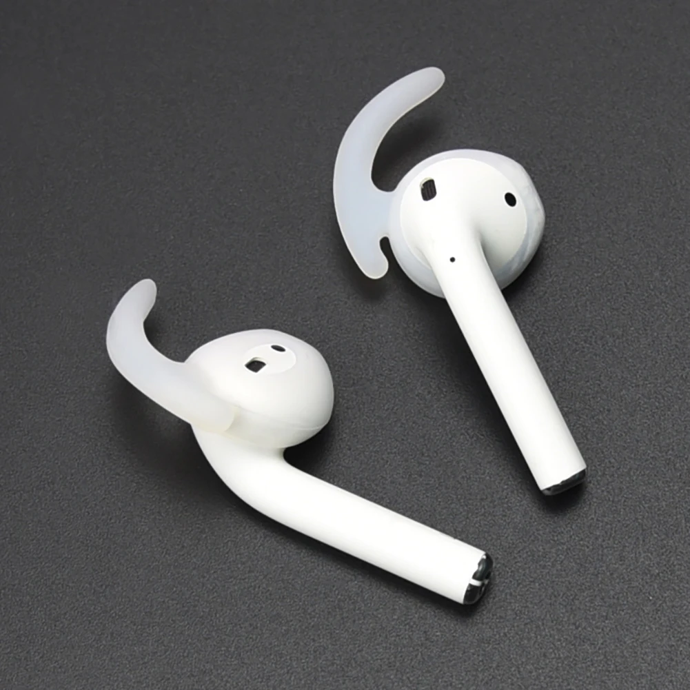 1 Par de Silicone Macio de Proteção Earhooks Para AirPods Anti-derrapante Orelha Gancho do Fone de ouvido Titulares Caso de Cobertura para AirPods fones de Ouvido Fone de ouvido
