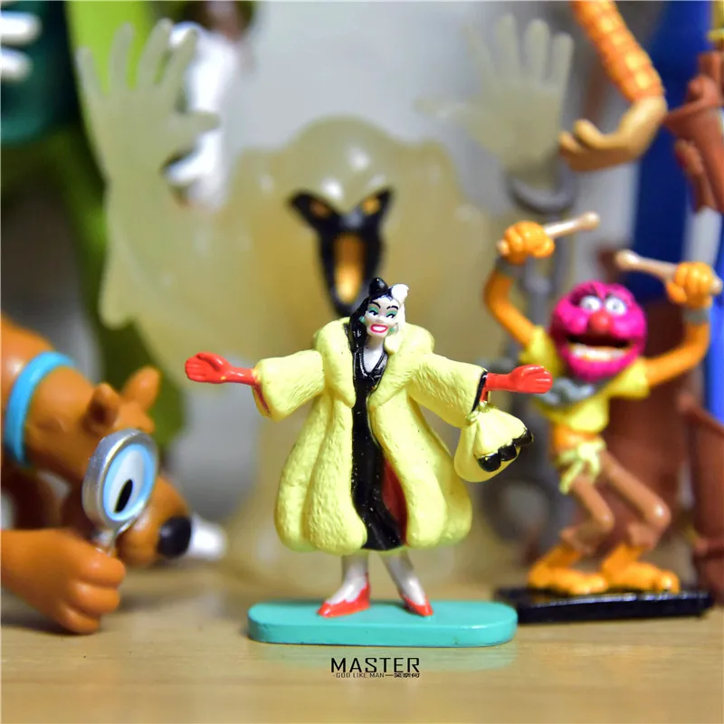 24piece 4cm clássica Pongo cão Cruella De Vil Cruella figuras de brinquedos dos desenhos animados Encantadores boneca modelo de brinquedos