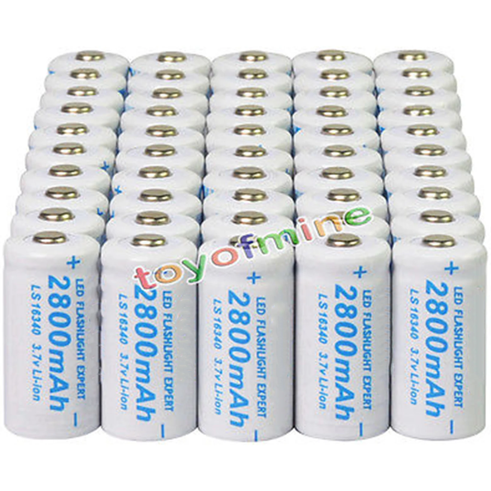 2-50pcs Muito 2800mAh CR123A 123A CR123 16340 3.7 V bateria de Li-Ion Bateria Recarregável Para a Tocha