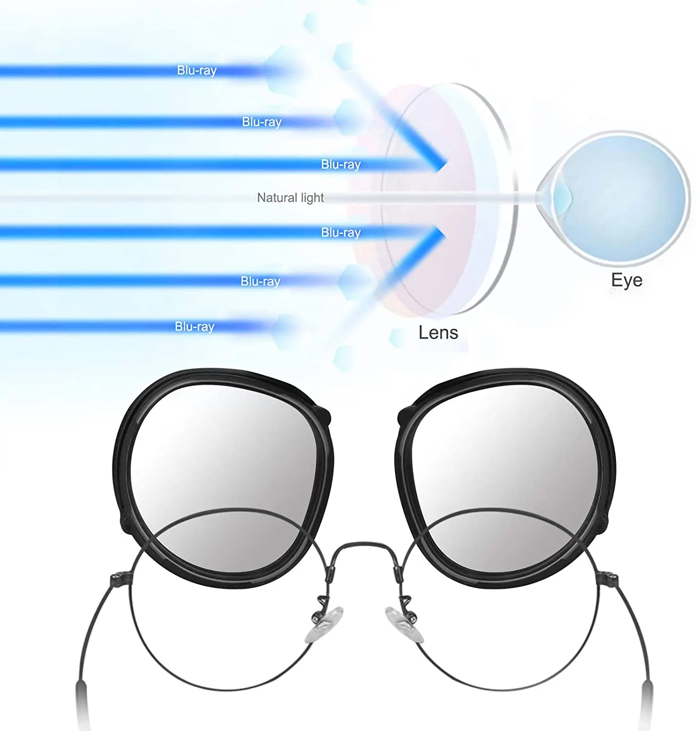1 Par de Anti-Azul de Óculos Lente Para o Oculus Quest 2 VR Acessórios de Vidro de Proteção Magnética Óculos Lente Para Quest2 Oculus Rift S
