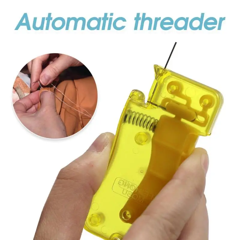 1Pcs de Agulha Automático Threader Dedal Thread Ferramenta de Idosos Guia Fácil Dispositivo Automático de Costura Suprimentos Acessórios