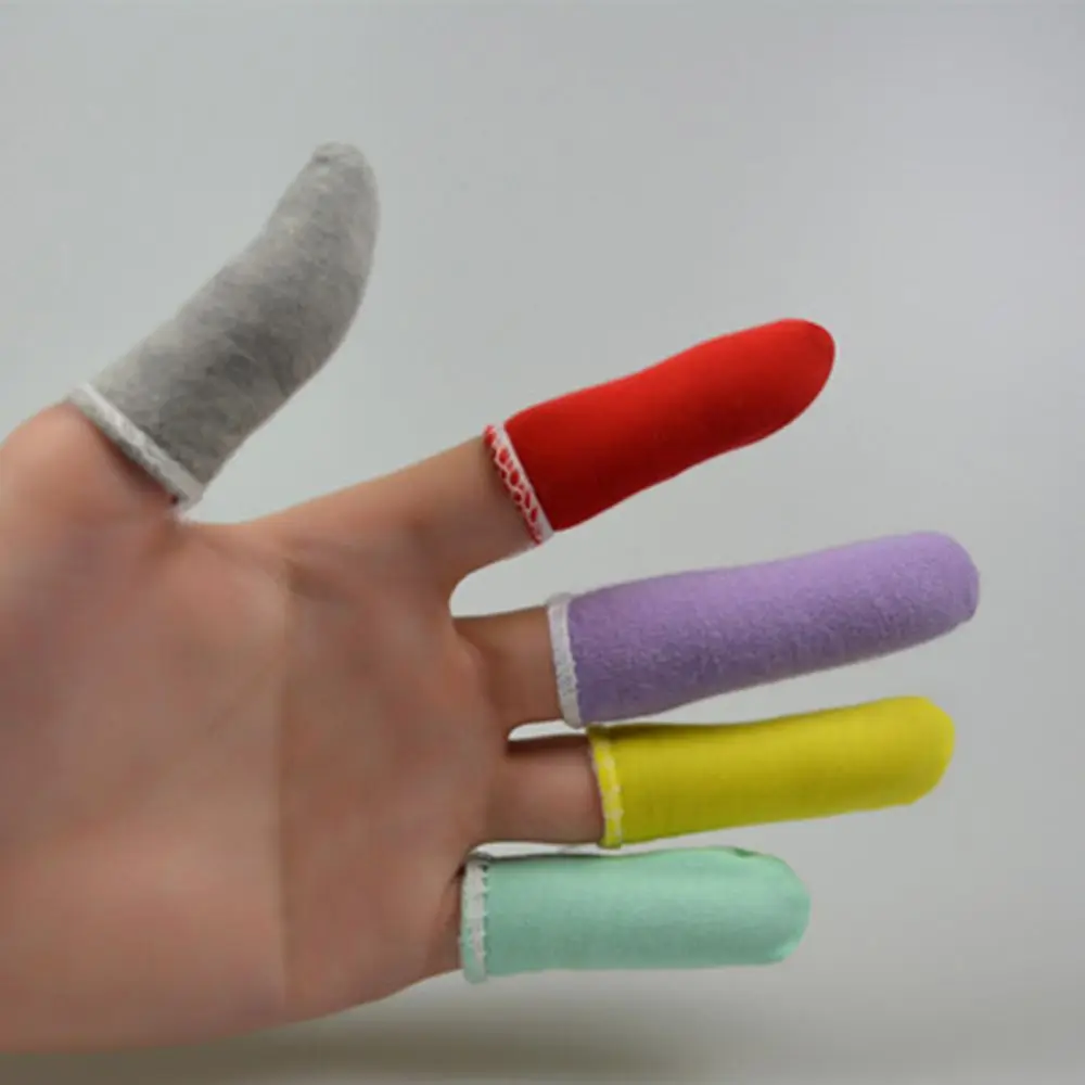 Multicolor Algodão Dedo Definir Apenas o Dedo de Protecção Anti-derrapante Dedo Conjuntos de Seguro contra acidentes de Trabalho Dedo Berços