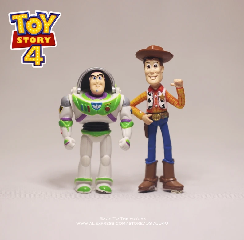 Disney Toy Story 4 Woody, Buzz Lightyear 4-7cm 7pcs/set Figura de Ação do Anime Decoração Coleção Estatueta de Brinquedo modelo crianças