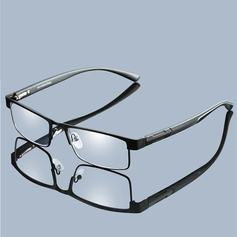 Alta Qualidade de HOMENS de Titânio Óculos de Leitura da Liga de Óculos Não Esférica 12 Camada Revestida de Lentes de Óculos de Leitura para Homens Mulheres