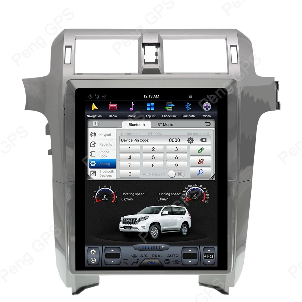 15 Polegadas DVD Player para Lexus GX400 GX460 2010-2018 Android 9.0 Rádio do Carro GPS de Navegação de Tesla Estilo Carplay DSP wi-FI Central