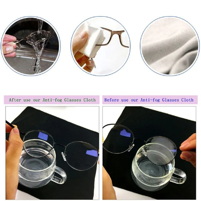 20PCS Reutilizáveis Anti-Névoa Limpa Óculos de Pré-Umedecido anti Fog, Lentes de Pano Desembaçador de Óculos Limpe a Evitar o Embaçamento ForGlasses