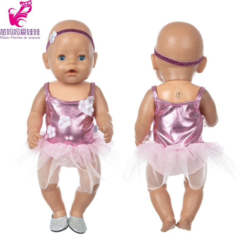40cm Roupa de Boneca do Bebê de 17 Polegadas Menina Vestido da Boneca de Ballet Saia de Brinquedos Vestido de Dança
