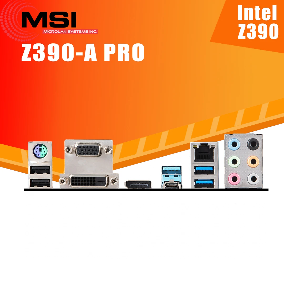 LGA 1151 MSI Z390-UM PRO Motherboard i9/i7/i5/i3 64GB DDR4 4400MHz M. 2 Porta de Exibição da área de Trabalho Z390 Placa-Mãe 1151 ATX Usada Z390