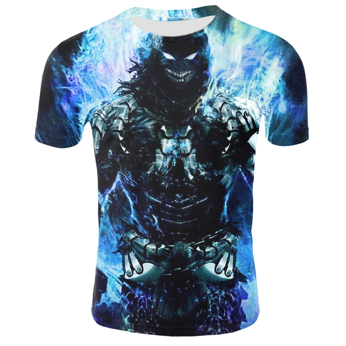 Moda de verão em 3D, a impressão de T-shirt horror crânio elemento de roupas de tamanho grande tamanho pequeno atacado