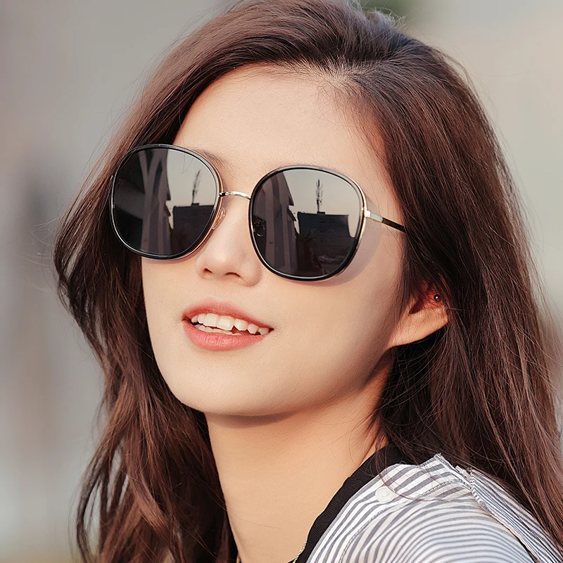 As mulheres de Óculos de sol da Moda Polarizada UV400 Gradiente Lente de Cristal de Luxo Senhoras Marca de Designer de Óculos de Sol Óculos Para mulheres 31425