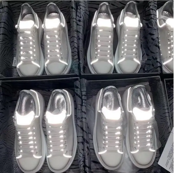 KAEVE Marca de Luxo 2019 Moda Tênis Branco Mulheres de Couro Genuíno Apartamentos de Lazer de Calçados Para Meninas Sapatos Casuais Luminosa