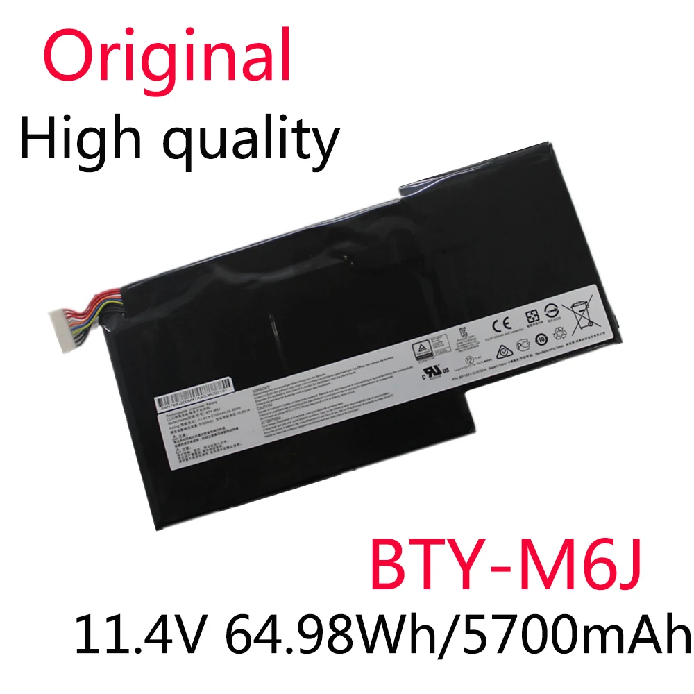 BTY-M6J Bateria Original Para o MSI GS63VR GS73VR 6RF-001US BP-16K1-31 9N793J200 Tablet PC MS-17B1 MS-16K2 11.4 V 64.98 wh 5700mAh