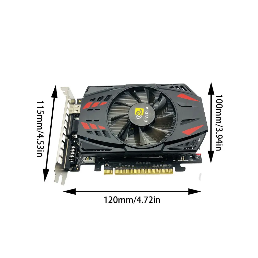 550TI 128 GPU 2GB de memória GDDR5 128-Computador de Jogos de Vídeo, Placas Gráficas para GTX Único Ventilador com Controle de Temperatura