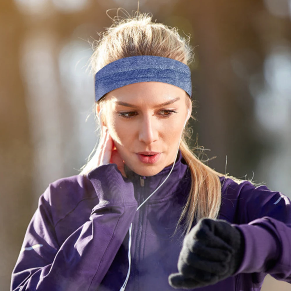 Esportes ao ar livre Headband de Yoga Fitness Interior Sweatband quebra Cabeça Bicicleta Headwear Execução de Fitness Hairband para Homens Mulheres