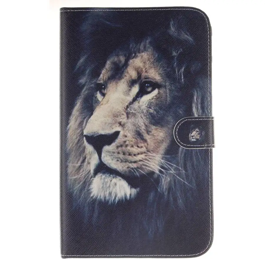 3D Leão Corujas Tigre Animal Pintado capa de Couro Para Samsung Galaxy Tab 3 8.0 T310 T311 T315 SM-T310 de 8 polegadas do tablet capa +Película+Caneta