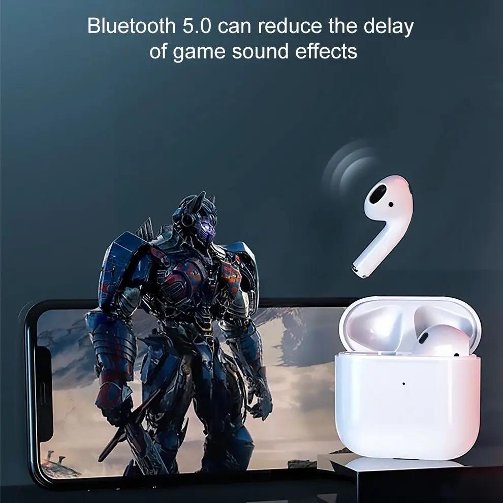 TWS Pro4 Fone de ouvido Bluetooth Mini Headset Música Fones de ouvido Para Huawei Iphone Xiaomi Sem Fone de ouvido
