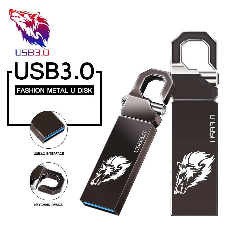 água proofPen Unidade 3.0 Flash do USB do metal Drive 128GB 64GB 32GB de alta velocidade 16GB 4GB 8GB de memória Flash USB3.0 Stick