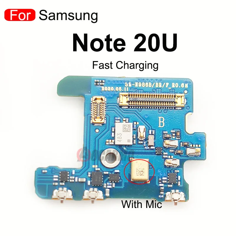 USB de Carregamento Rápido de Porta de Conector de Microfone da Placa Flex Cabo Para Samsung Galaxy Nota 10 Plus Lite 20 Ultra 20U 10+ N9750 de Substituição
