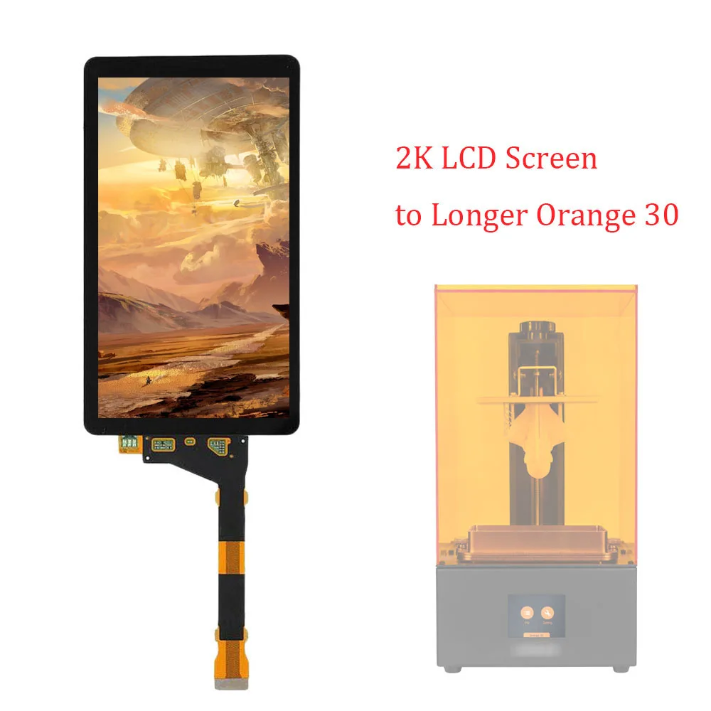 5.5 polegadas 2K Tela de LCD Por Longos Laranja 30 LCD SLA Impressora 3D de fotopolimerização Display LCD Ls055r1sx04 Sem luz de fundo