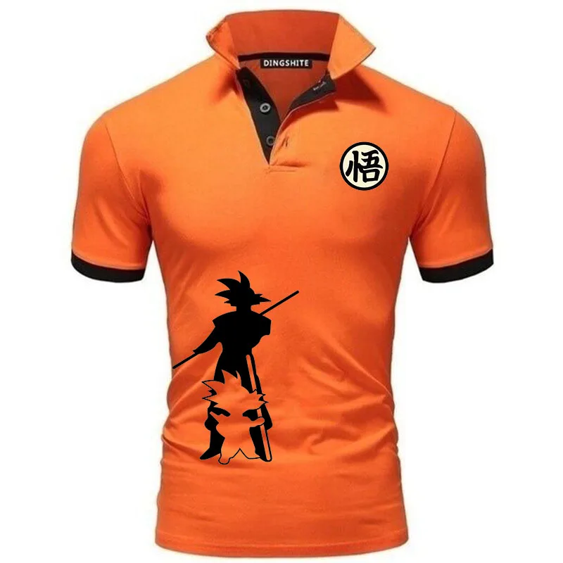 Homens Novos Goku Marca De Camisas Polo De Moda De Verão De Sportswear De Manga Curta Polo De Negócios De Badminton Futebol Camisas Camisas Do Golfe Masculino