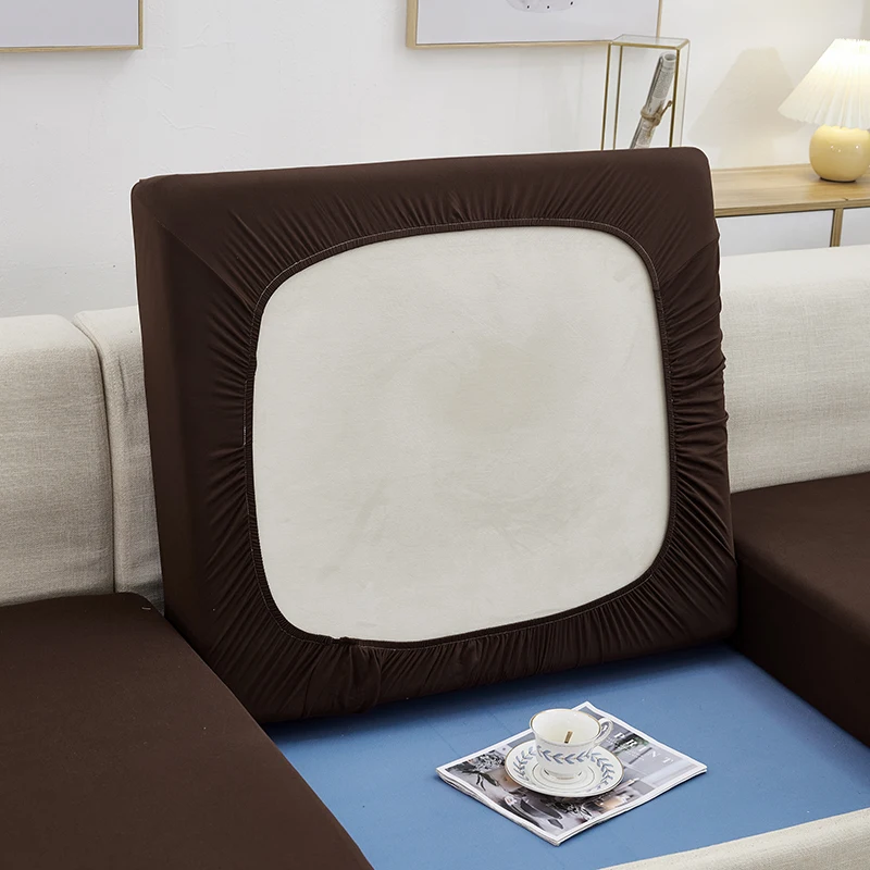 Cor sólida Sofá Capas de almofadas para a Sala de Poliéster Moderno Elástico Canto do Sofá Tampa Capas de Cadeira Capa Protetor