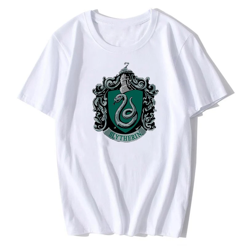 Draco Malfoy emblema tshirt Mulheres gráfica Tees de impressão Preto E Branco Casal Roupas de ulzzang japonês t-shirt T-shirt ulzzang