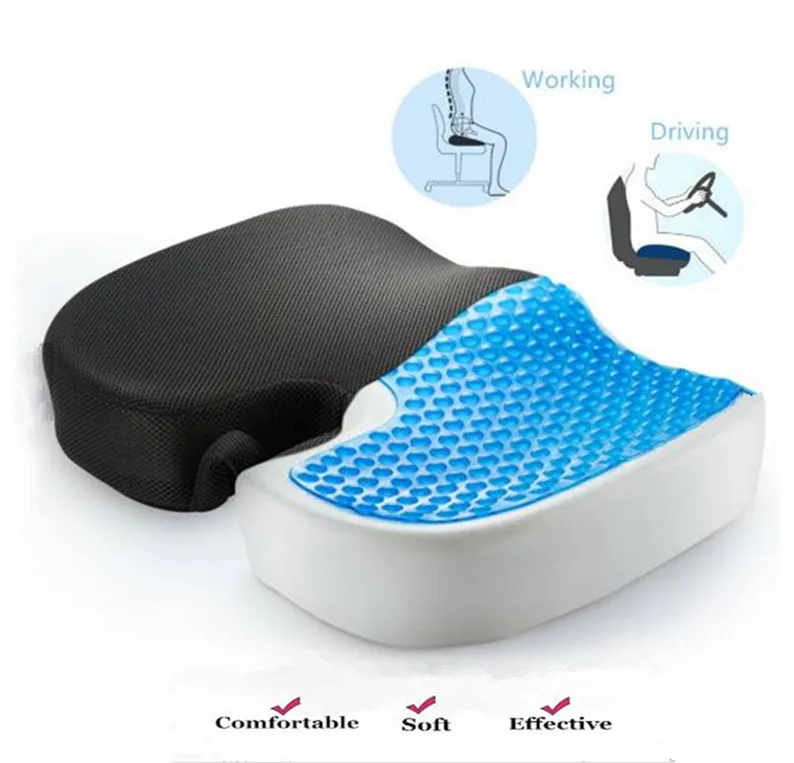 Gel Ortopédicos Memória Almofada De Espuma U Cóccix Viagem Assento De Massagem Carro Cadeira De Escritório Proteger Saudável Sentado Respirável Travesseiros