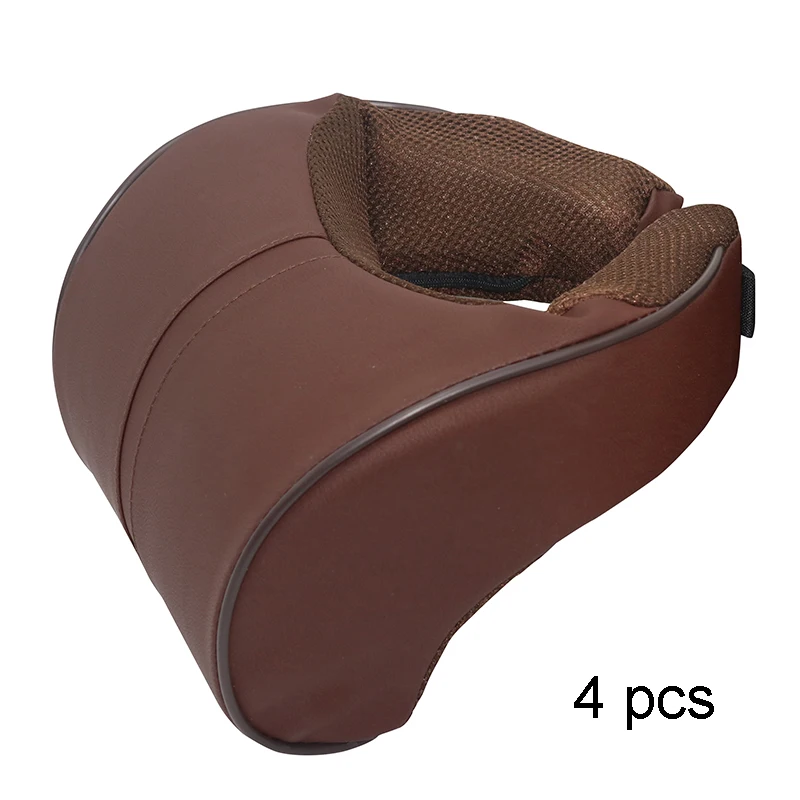 O Assento de carro do Encosto de cabeça do Travesseiro de pescoço suporte de almofadas do Couro do PLUTÔNIO de Auto Descanso de Pescoço Assento Almofada de Encosto 4 Cores
