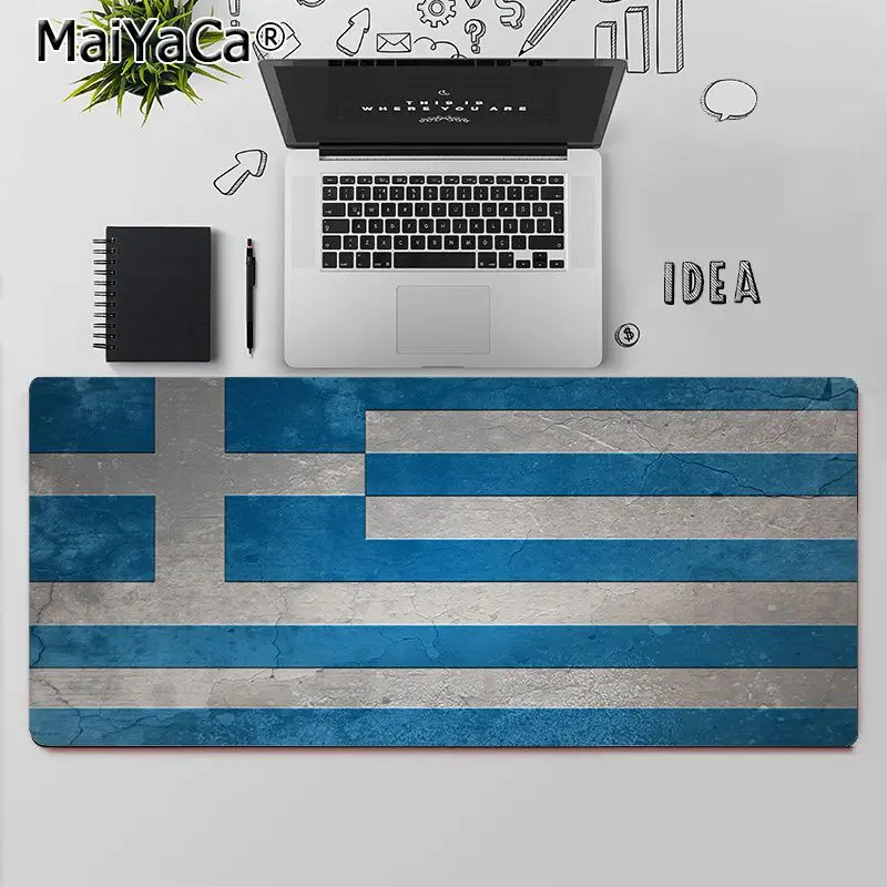 MaiYaCa Grécia grego bandeiras nacionais de Borracha Mouse Durável ambiente de Trabalho Mousepad Frete Grátis Grande Mouse Pad Teclados Mat