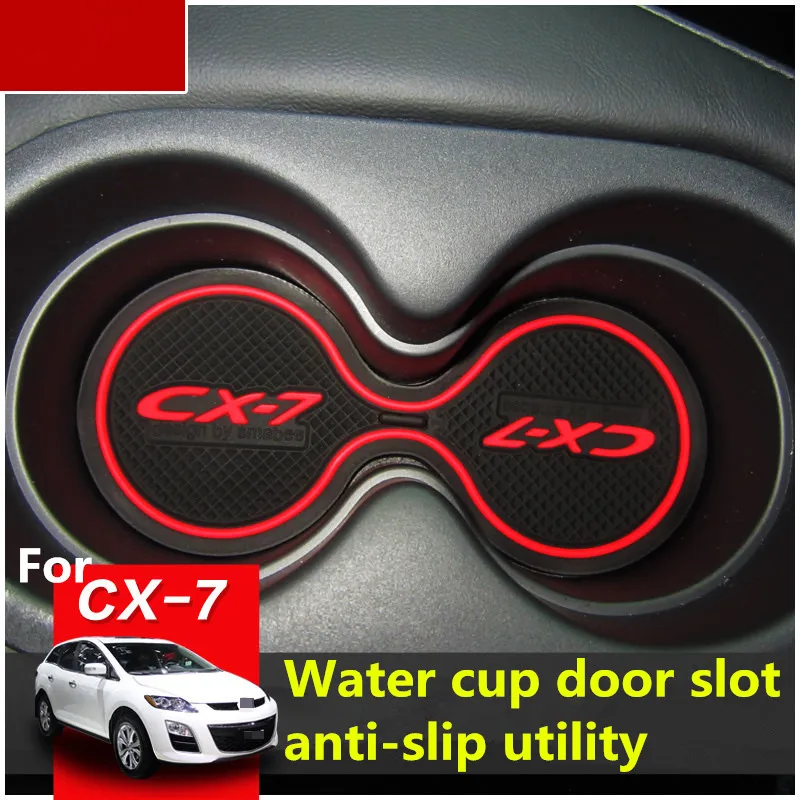 16pcs/set Para Mazda CX-7 CX7 CX 7 de Porta em Slot de Pad Mat 3D Tapete de Borracha Interior do Copo Almofada Groove Esteira do Lnterior Carro antiderrapante Estilo