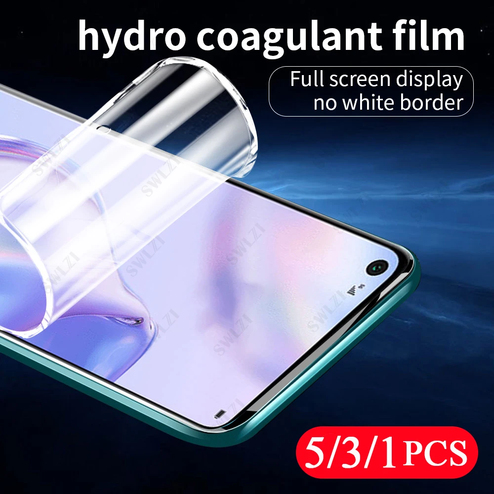 5-1Pcs 9D suave cobertura completa de hidrogel filme para huawei P20 30 lite E P40 pro plus telefone protetor de tela do filme de proteção Não de Vidro