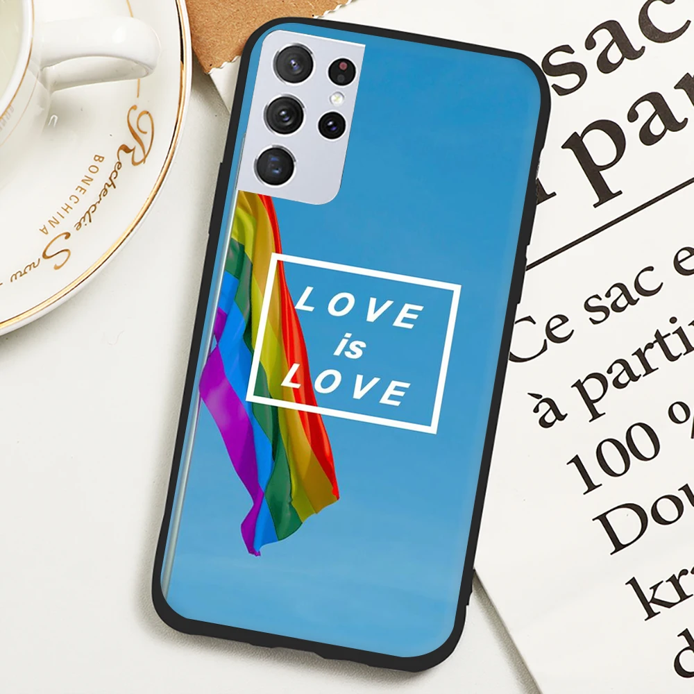 Para Samsung Galaxy S20 Fe Lite S21S S30 Plus Ultra do Silicone do Telefone de TPU Case Capa de Gays Lésbicas LGBT arco-íris Orgulho de ARTE Negra