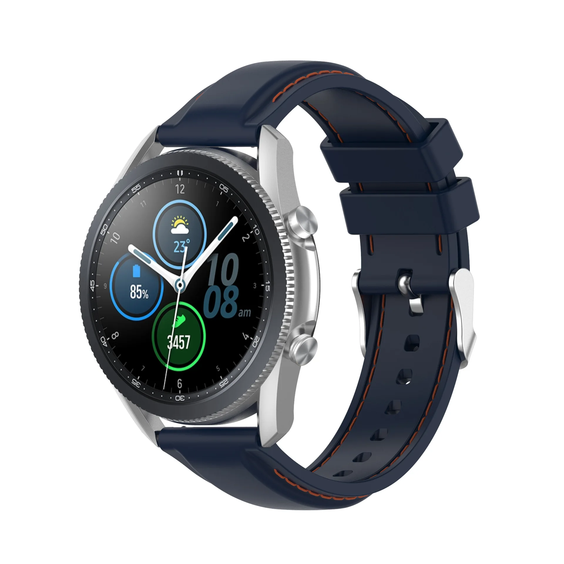 Esporte Sutura Pulseira de Silicone Para Samsung Galaxy Watch 3 45mm 41mm Substituível Faixa de Relógio Para Samsung Active 2/Engrenagem S3 Pulseira