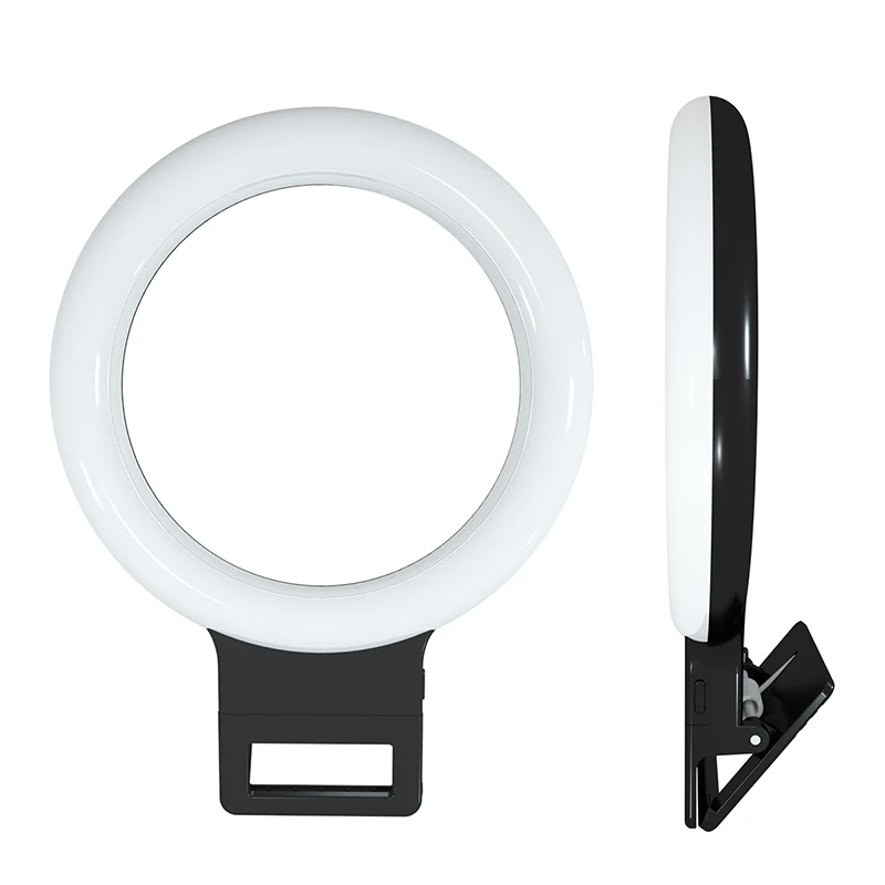Carga USB LED Selfie Luz do Anel do Telefone Complementar a Iluminação a Noite de Trevas Selfie Melhorar Luz de Preenchimento para iPhone X 8 7 Xs