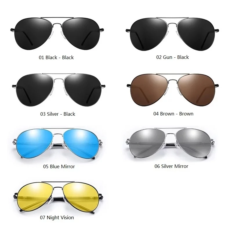 Clássico Óculos de sol Polarizados Para Homens Mulheres Marca o Designer de Homens de Condução de Óculos de Sol Feminino Masculino Vintage Piloto Tons UV400