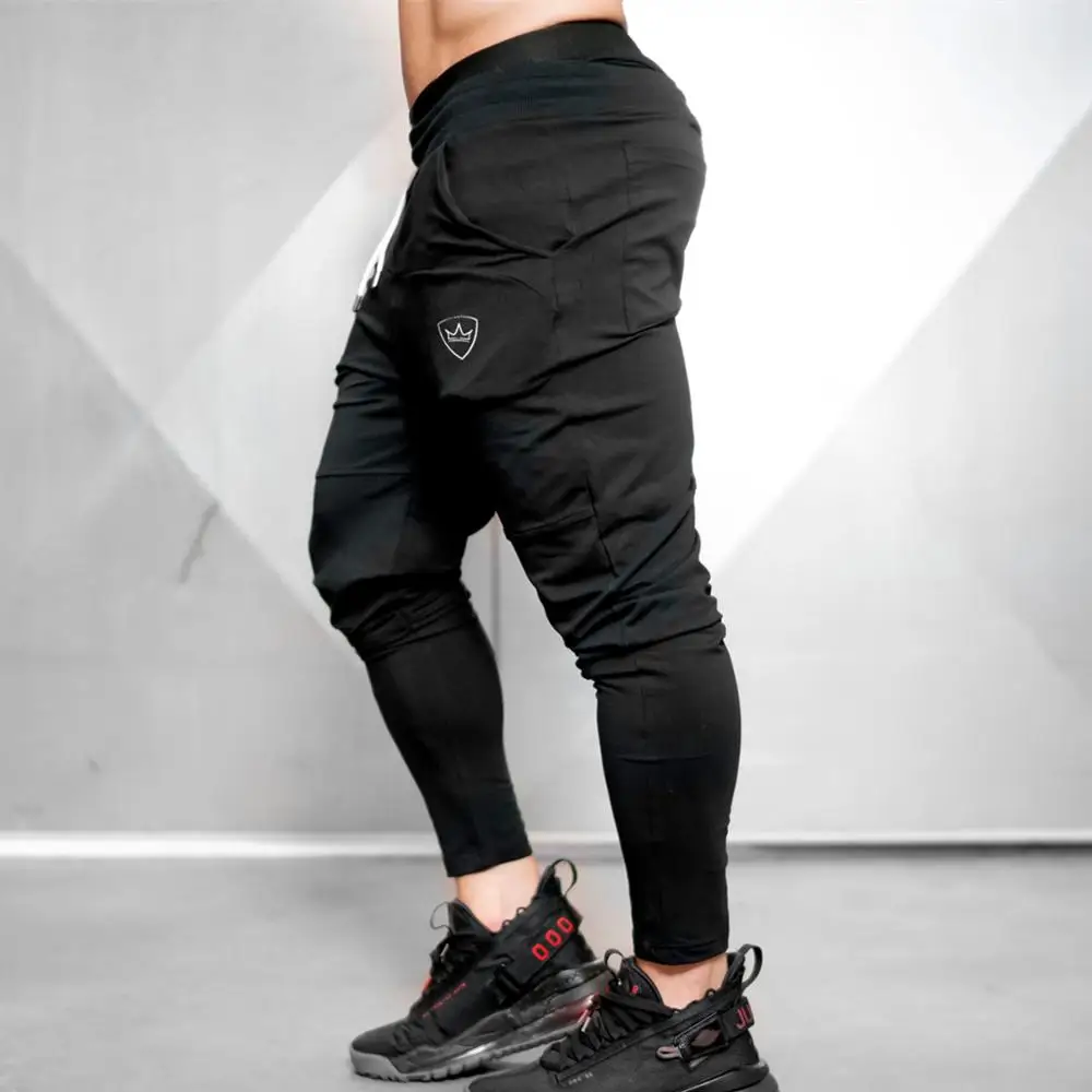 Novo Design da calça de Homens sólidos treino de musculação roupa casual ACADEMIAS de fitness cavallari corredores calças Lápis panst